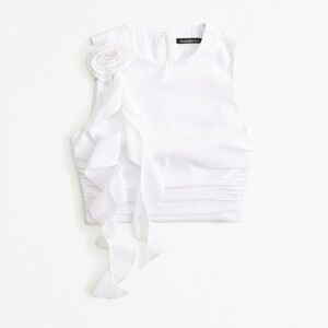 Rosette Ruffle Set Top & Cascading Ruffle Mini Skort Set - Abercrombie XL